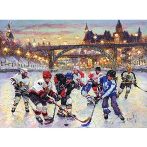 MGC5056 - Holiday Greeting Card - Hockey Joy
