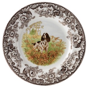 Spode119 - Woodland Dinner Plate 10.5 Inch, English Springer Spaniel (1pcs)