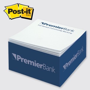 Post-it® Custom Printed Notes Half-Cube — C345 2-3/4" x 2-3/4" x 1-3/8"