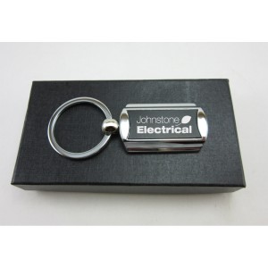 MGC712 - Chromed Metal Rectangular Keychain
