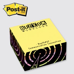 Post-it® Custom Printed Notes Neon Rainbow Cube — N400 2-3/4" x 2-3/4" x 1-1/2"