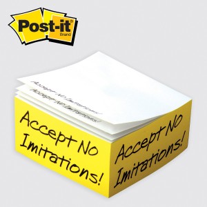 Post-it® Custom Printed Notes Half-Cube — C525 4" x 4" x 2"