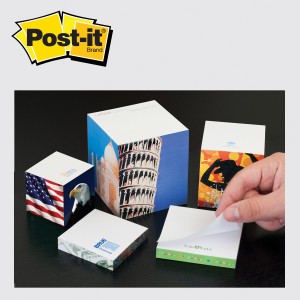Post-it® Custom Printed Notes Cube — C690 2-3/4" x 2-3/4" x 2-3/4"