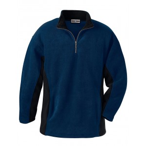 MGC320 - MEN'S COLOR-BLOCK POLYESTER FLEECE HALF-ZIP