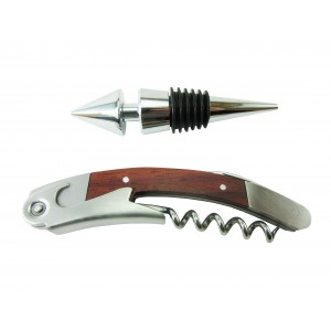 MGC1055 - Kirschler Rosewood Corkscrew & Winestopper Set