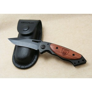 MGC855 – Black Oxide Outback Knife with Leather Holster
